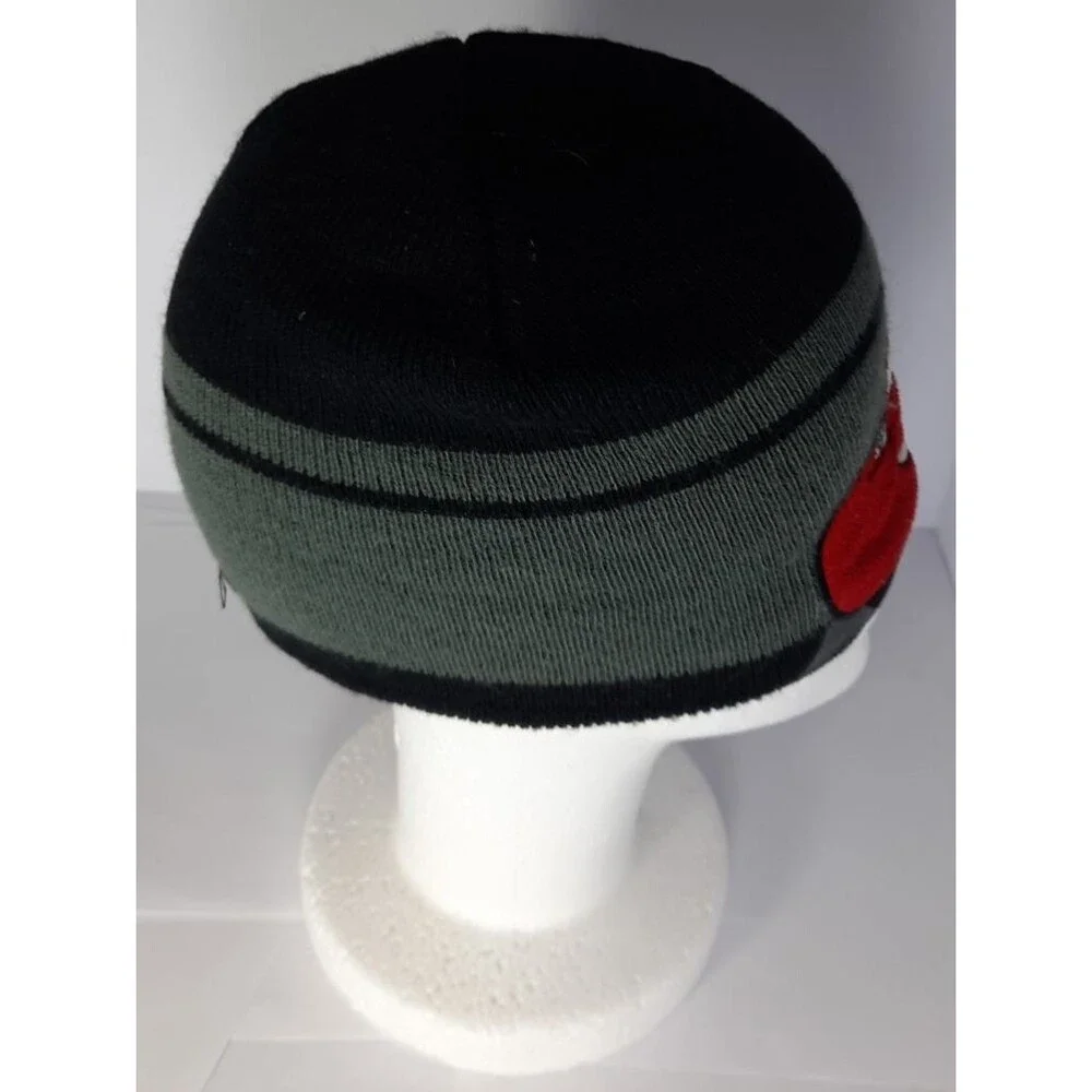 Disney Pixar Cars Lightning McQueen Beanie Cap Hat Black Acrylic Kids Gray Black